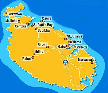 MALTA mapa