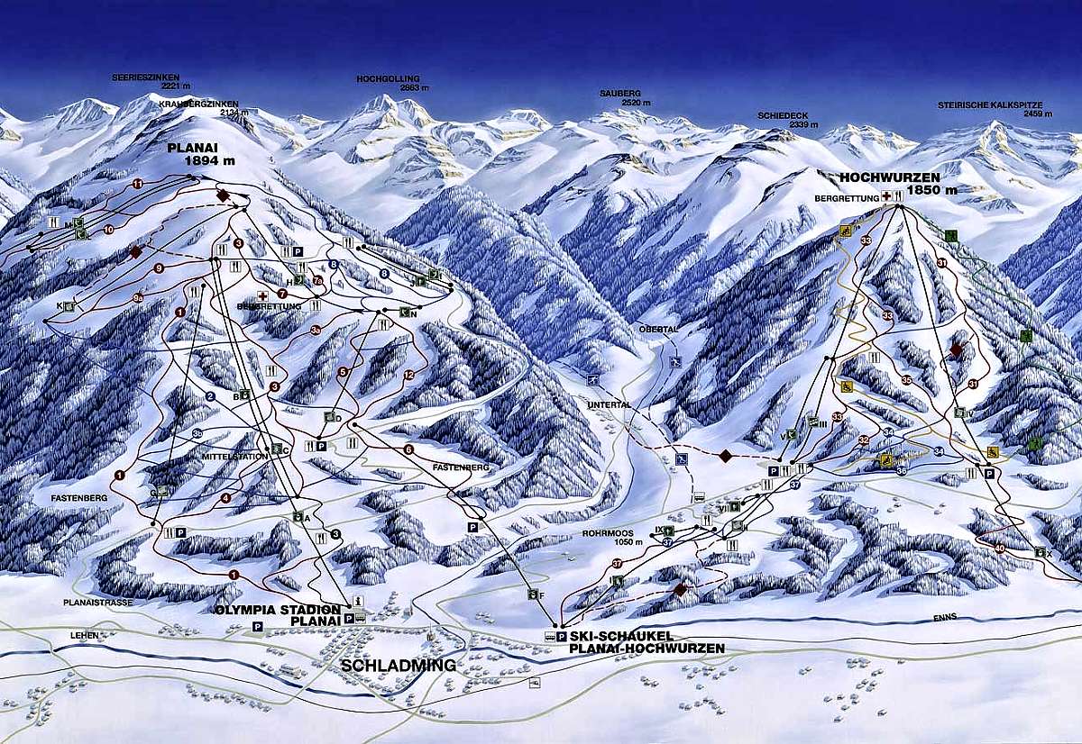 Hochficht - mapa stediska